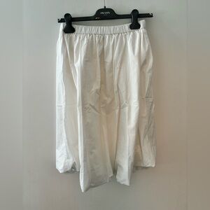 White poplin skirt